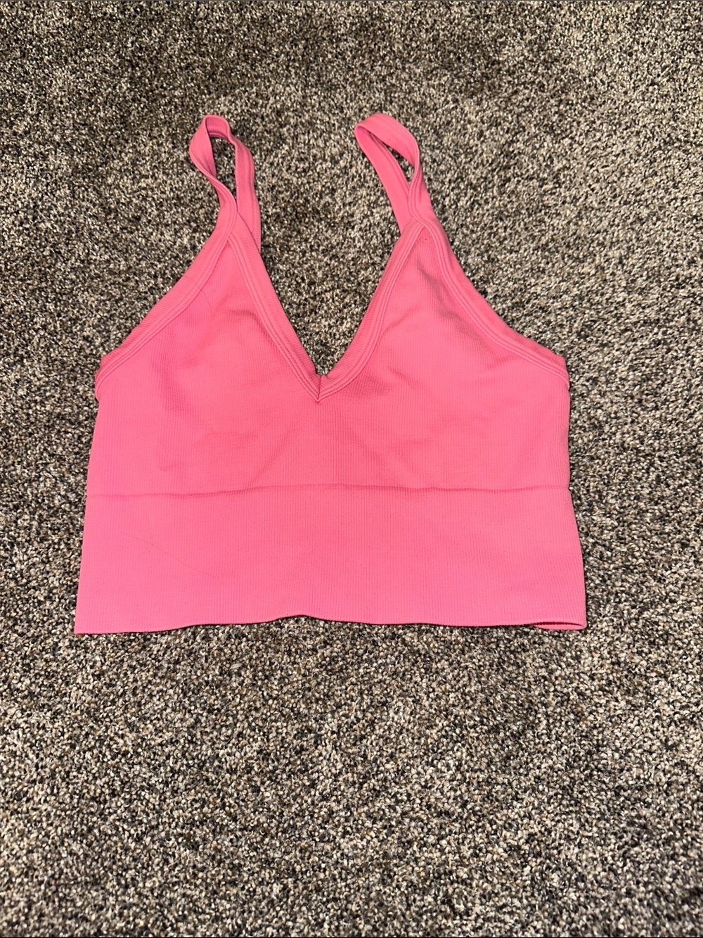 Nikibiki Pink Seamless V-Neck Tank Bralette